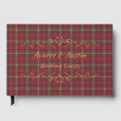 Morrison Red Weathered Original Scottish Tartan Gastenboek (Voorkant)