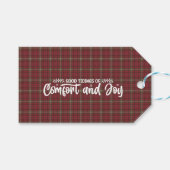 Morrison Red Weathered Schotse Clan Tartan Cadeaulabel (Voorkant (Horizontaal))