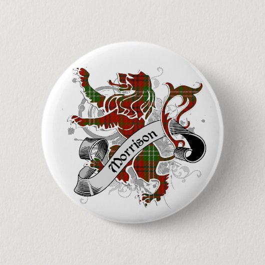 Morrison Tartan Lion Ronde Button 5,7 Cm (Voorkant)
