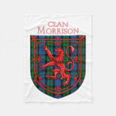 Morrison Tartan Scottish Plaid Lion Rampant Fleece Deken (Voorkant)