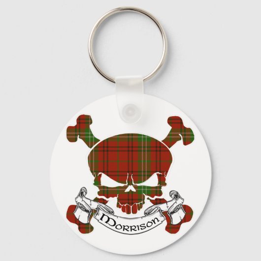 Morrison Tartan Skull Sleutelhanger (Voorkant)