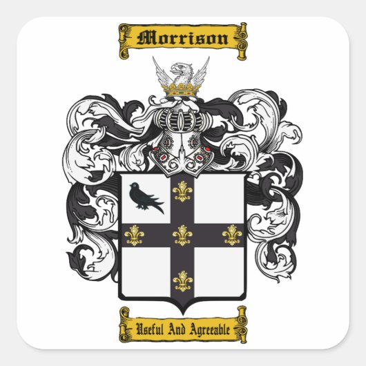Morrison Vierkante Sticker (Voorkant)