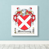 Morrissey Family Crest Canvas Afdruk (Insitu (Houten vloer))