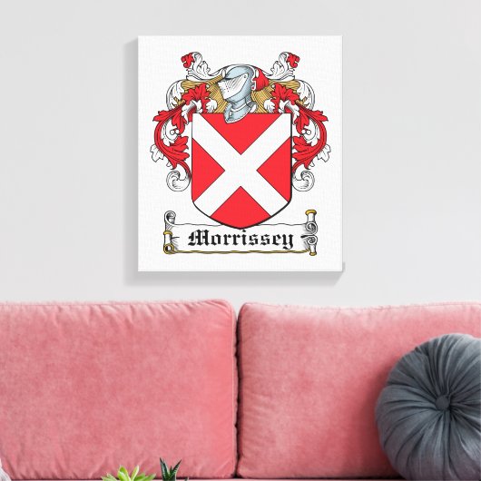 Morrissey Family Crest Canvas Afdruk (Insitu (Woonkamer))