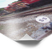 Morristown en Erie Railroad Engine # 22 Kodak Foto Afdruk (Hoek)