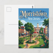 Morristown Green New Jersey Briefkaart (Voorkant / Achterkant)