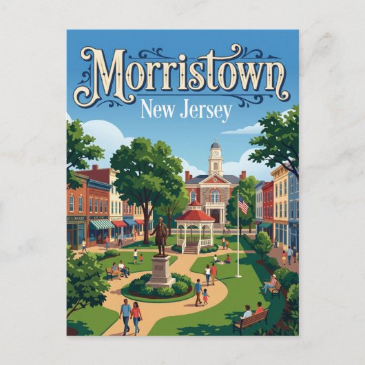 Morristown Green New Jersey Briefkaart (Voorkant)