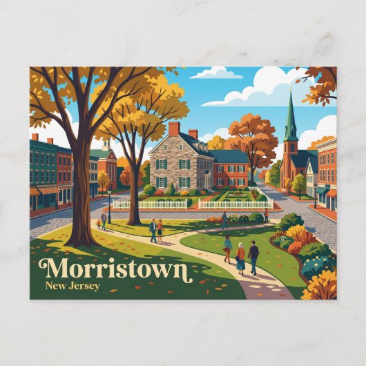 Morristown New Jersey Briefkaart (Voorkant)