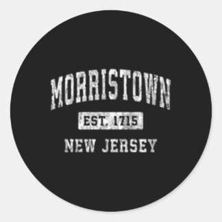 Morristown New Jersey NJ Gevestigde sport Ronde Sticker