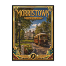 Morristown New Jersey Vintage Art Deco Gouden Tijd