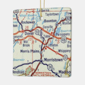 Morristown NJ  Map Keramisch Ornament (Links)