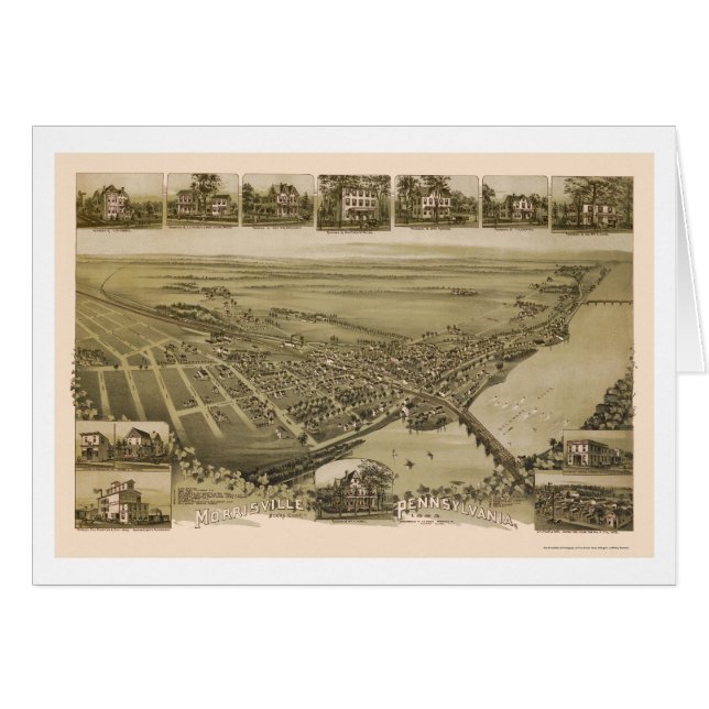 Morrisville, PA Panoramic Map - 1893 (Voorkant Horizontaal)