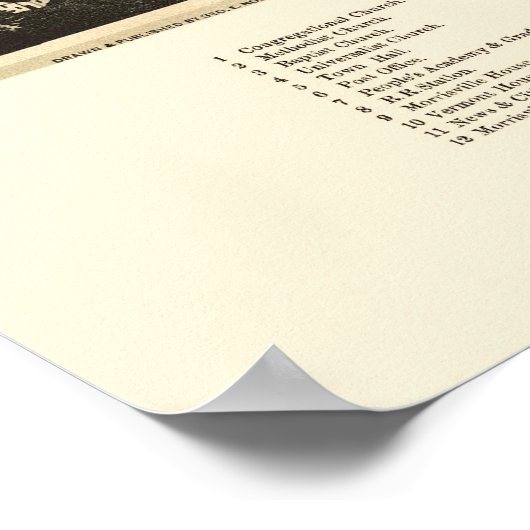 Morrisville, VT Panoramic Map - 1889 Poster (Hoek)