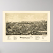 Morrisville, VT Panoramic Map - 1889 Poster (Voorkant)