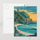 Morro Bay Beach California schilderij Briefkaart (Voorkant / Achterkant)