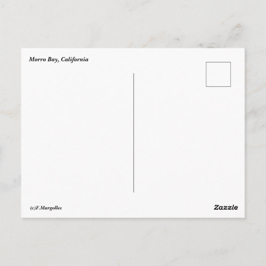 Morro Bay Briefkaart (Achterkant)