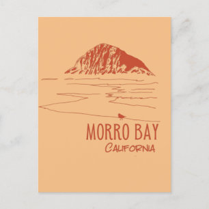 Morro Bay California Morro Rock Art Briefkaart