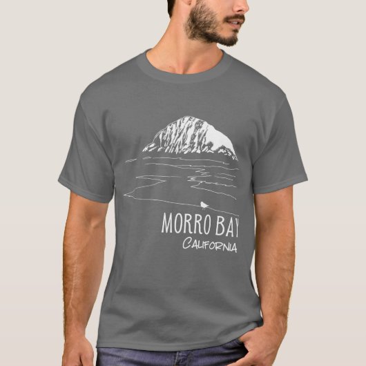 Morro Bay California Morro Rock Art T-shirt (Voorkant)