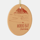 Morro Bay California Morro Rock Keramisch Ornament (Rechts)
