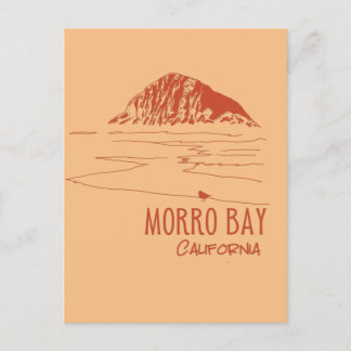 Morro Bay California Morro Rock Kunst Briefkaart