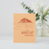Morro Bay California Morro Rock Kunst Briefkaart (Staand voorkant)
