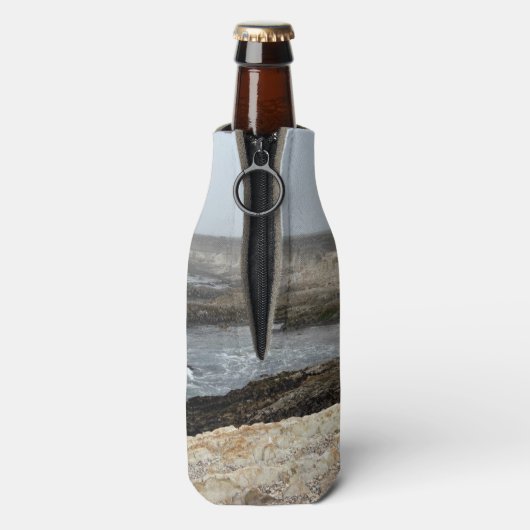 Morro Bay California Ocean Cliffs Photography Flesjeskoeler (Fles Achterkant)