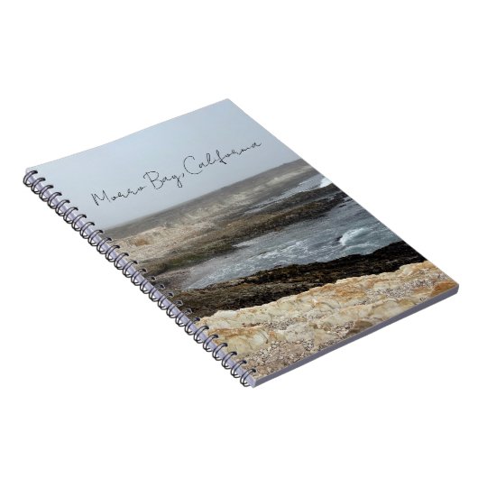 Morro Bay California Ocean Cliffs Photography Notitieboek (Rechterzijde)