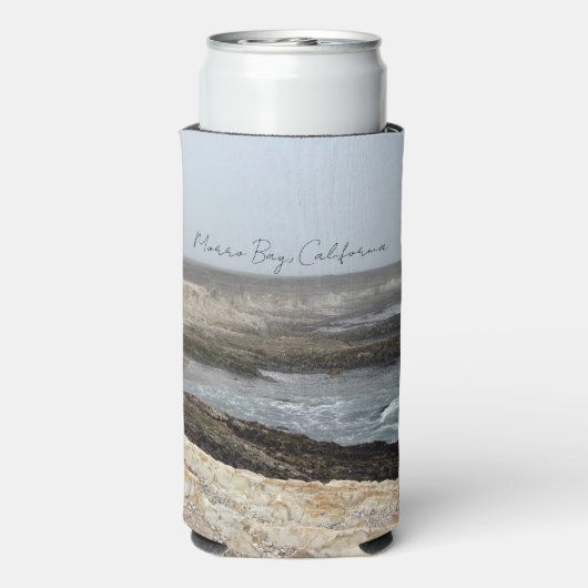 Morro Bay California Ocean Cliffs Photography Seltzer Blikjeskoeler (Seltzer Achterkant)