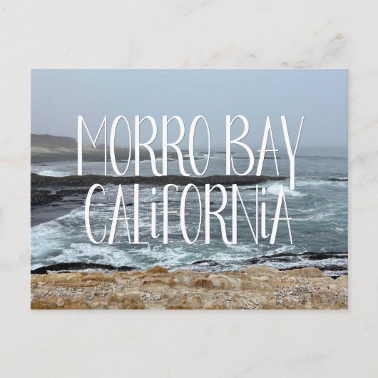 Morro Bay California Ocean Waves Photography Briefkaart (Voorkant)