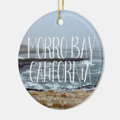 Morro Bay California Ocean Waves Photography Keramisch Ornament (Links)