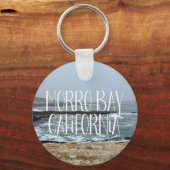 Morro Bay California Ocean Waves Photography Sleutelhanger (Achterkant)