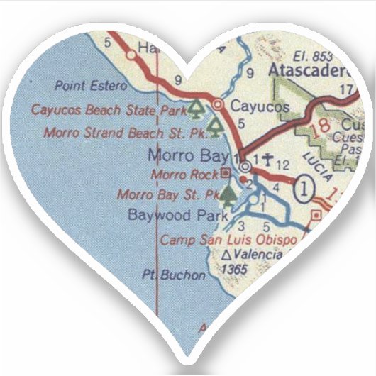 Morro Bay California Sticker (Voorkant)