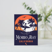 Morro Bay California Sunset Vacation Souvenirs Briefkaart (Staand voorkant)
