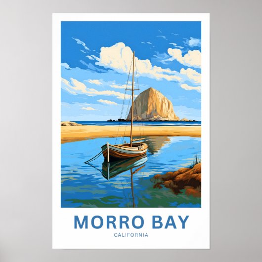 Morro Bay California Travel Print (Voorkant)