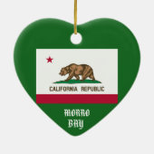 Morro Bay Californische kerstversiering Keramisch Ornament (Achterkant)