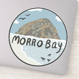 Morro Bay Central California Beach SLO Rock Sticker