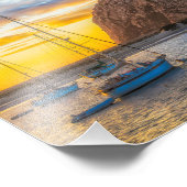 Morro Bay in Dusk Foto Afdruk (Hoek)