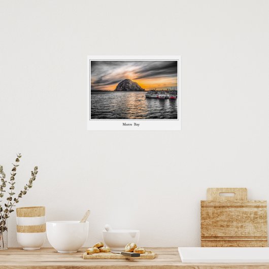 Morro Bay in Dusk Poster (Keuken)