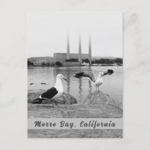 Morro Bay in zwart-wit Briefkaart
