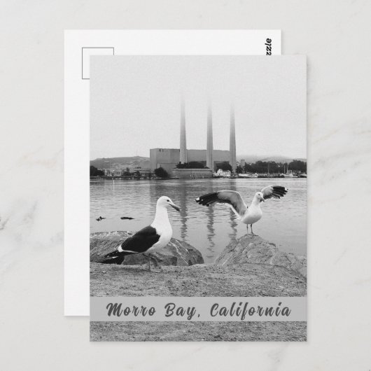 Morro Bay in zwart-wit Briefkaart (Voorkant / Achterkant)