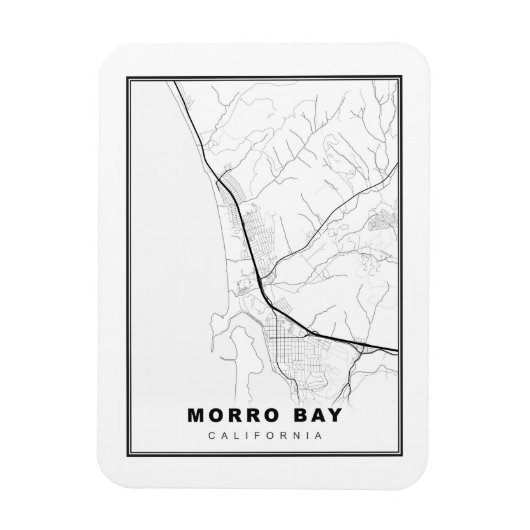 Morro Bay-kaart Magneet (Verticaal)