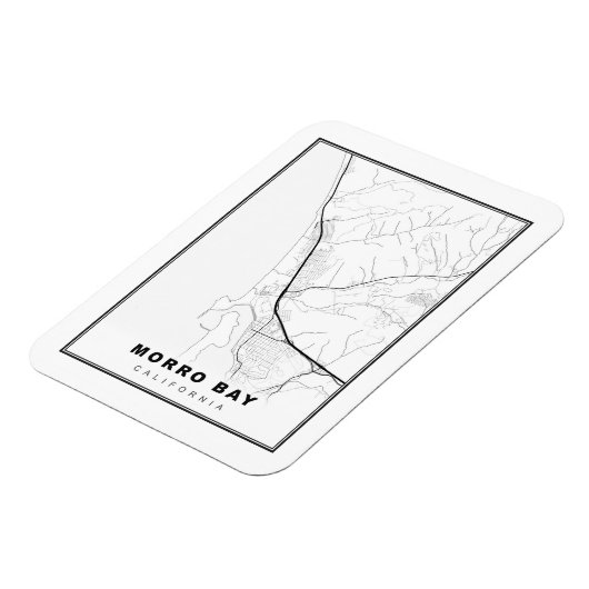 Morro Bay-kaart Magneet (Linkerzijde)