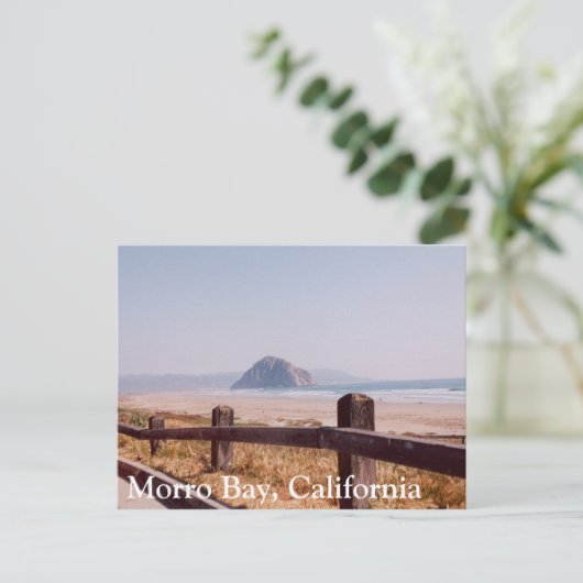 Morro Bay Morro Rock Central California Post Card Briefkaart (Staand voorkant)