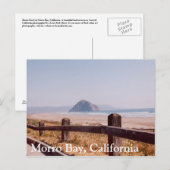 Morro Bay Morro Rock Central California Post Card Briefkaart (Voorkant / Achterkant)