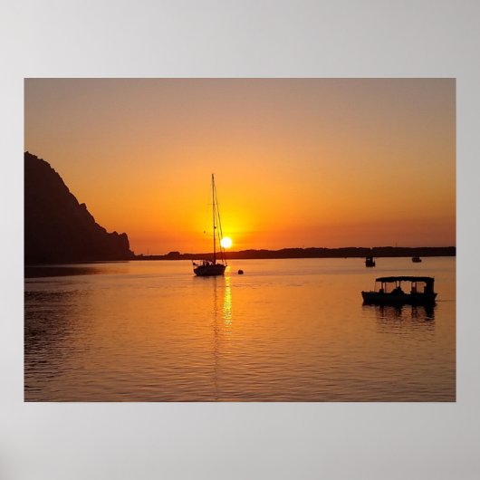 Morro Bay op Sunset Poster (Voorkant)