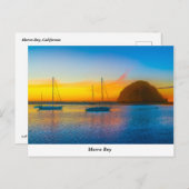 Morro Bay op zonsondergang Briefkaart (Voorkant / Achterkant)