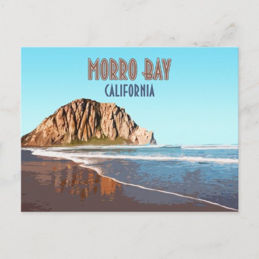 Morro Bay Rock California  Briefkaart (Voorkant)