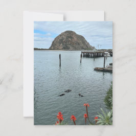 Morro Bay Rock met Otters Briefkaart