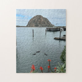 Morro Bay Rock met Otters Legpuzzel