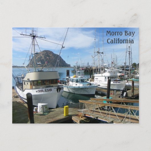 Morro Bay Vist het Briefkaart van Boats! (Voorkant)